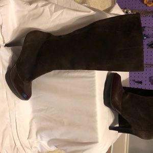 Nine West suede and patent leather boots